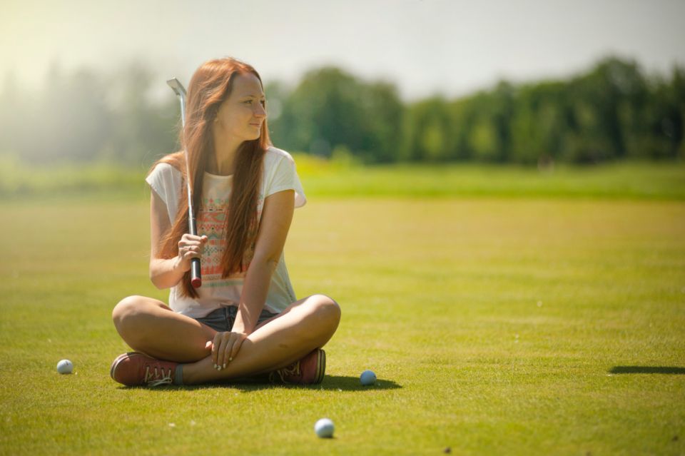 The golf course, looking down the fairway